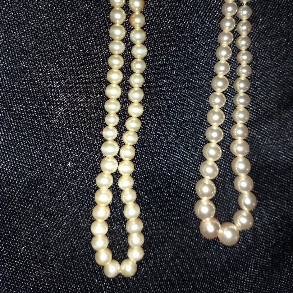 (2) Vintage Cultured Pearl Necklaces by Portrait